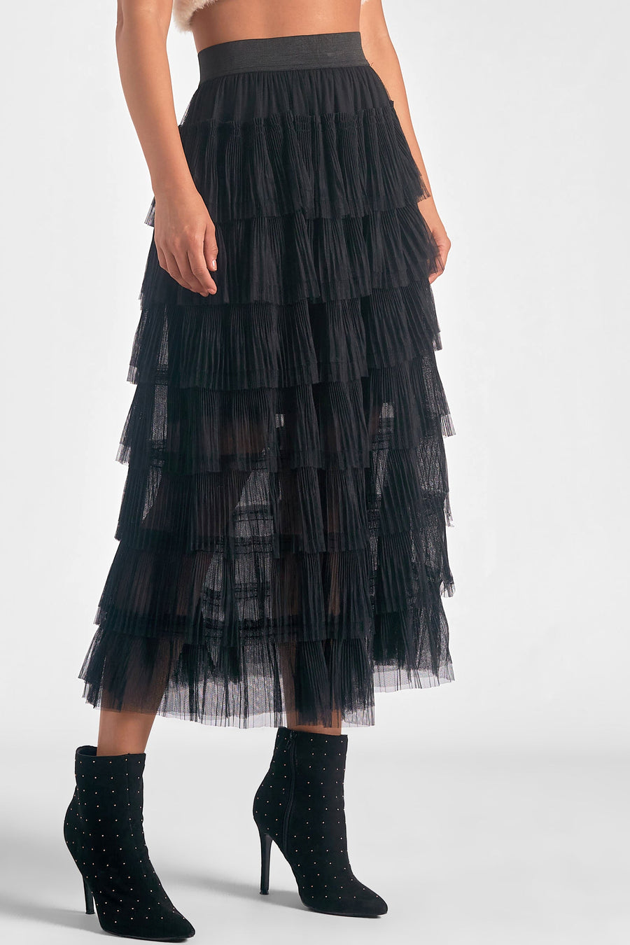 Elan Chanel Inspired Layered Tulle Skirt