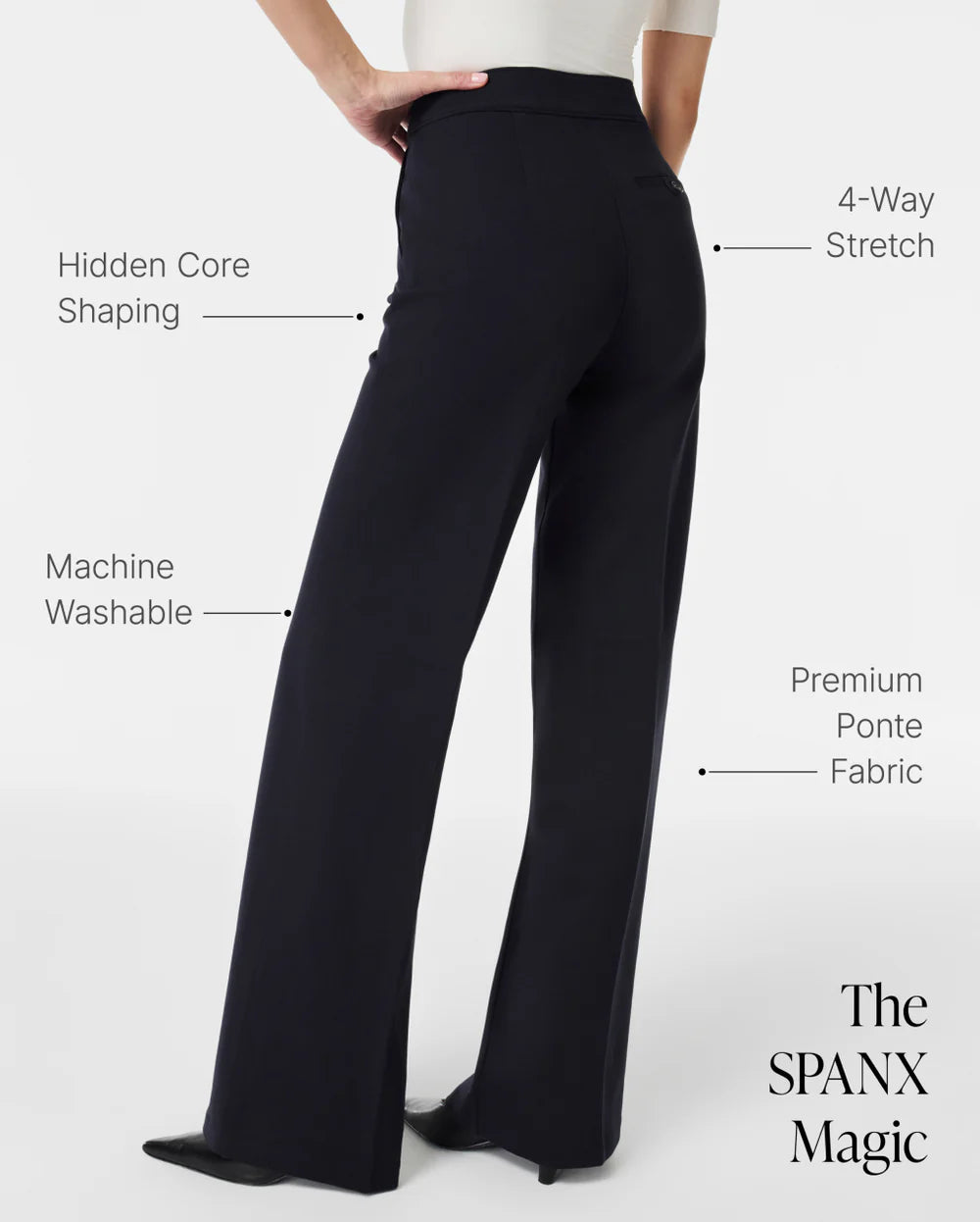 Spanx Smooth Perfect Fit Ponte Wide Leg