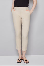 woman wearing a sand ankle pant