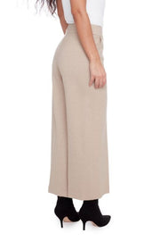 Senna Melange Neutral Ponte Wide-Leg Pant – Designer Look, Yoga Pant Comfort by I love Taylor Madison