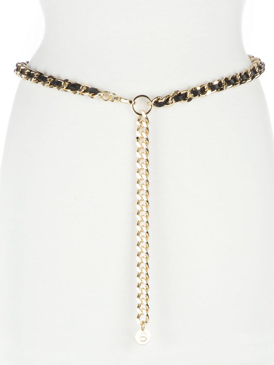 Brave Leather Doone Belt in Black and Gold
