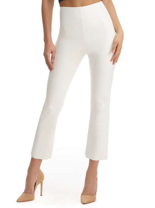 Commando Faux Leather Croppped Flare in White