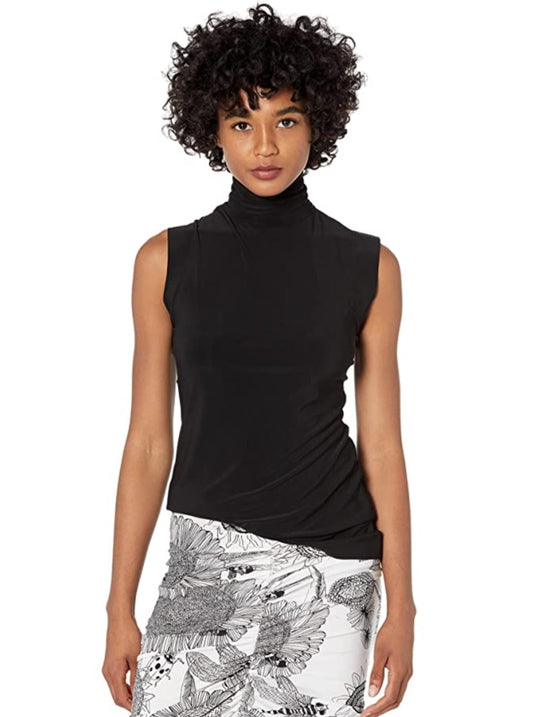 Norma Kamali Slim Fit Turtle Neck Top