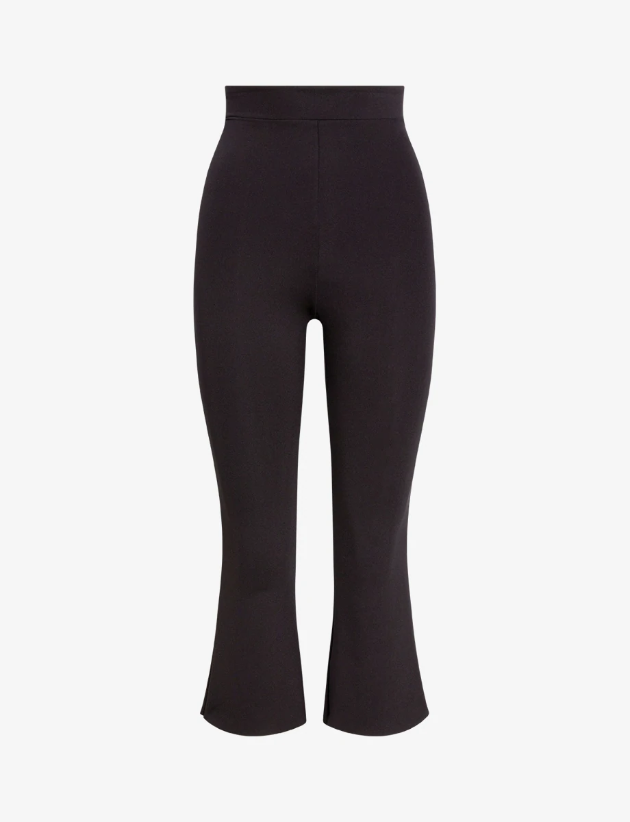 Black cropped cheap flare pants