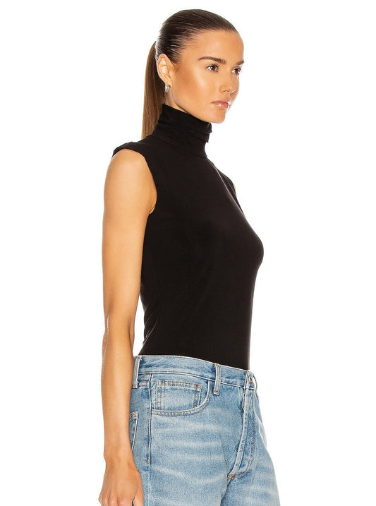 Norma Kamali Slim Fit Turtle Neck Top